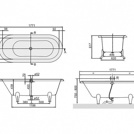 Villeroy&Boch Hommage UBQ180HOM700V-96