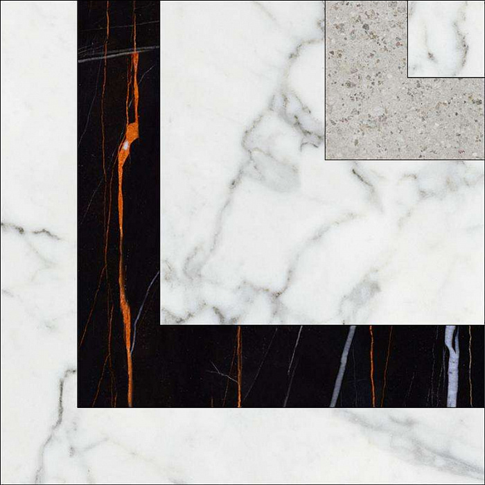Декор керамогранит Kerranova Marble Trend Тако Carrara 10x10