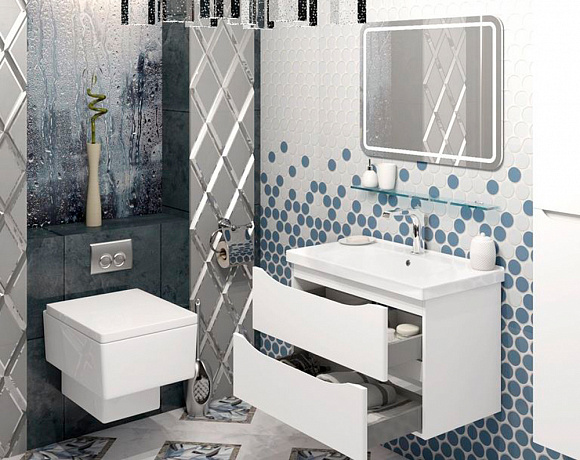 Мебель для ванной Opadiris Элеганс. Фото в интерьере