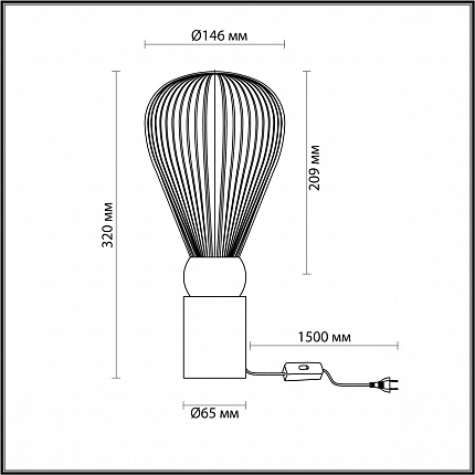 Настольная лампа ODEON LIGHT Elica 5402/1T MODERN