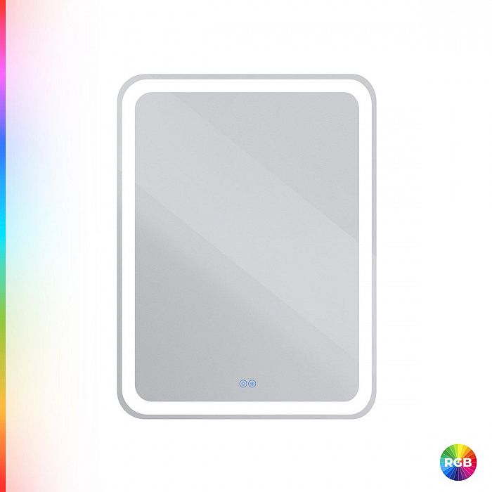 MULTICOLORE Зеркало со встроенной разноцветной подсветкой RGB и сенсорным выключателем CZR-SPC-MC-600-800-RGB-TCH, 12V, 220-240V, 600x800x30