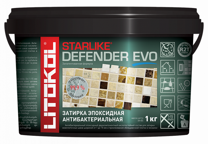 Затирка эпоксидная Litokol Starlike Defender EVO S.102 BIANCO GHIACCIO