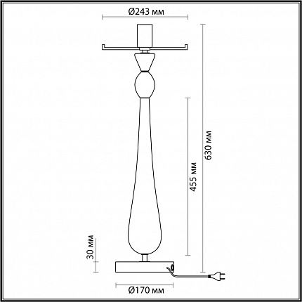 Настольная лампа ODEON LIGHT TOWER 4868/1T STANDING