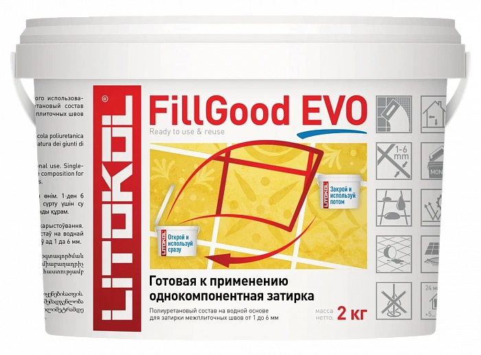 Полиуретановая затирка Litokol FILLGOOD EVO F.140 NERO GRAFITE