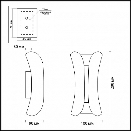 Настенный светильник ODEON LIGHT KRISTA 3886/6BG HIGHTECH