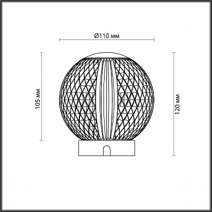 Настольный светильник ODEON LIGHT CRYSTAL 5008/2TL L-VISION