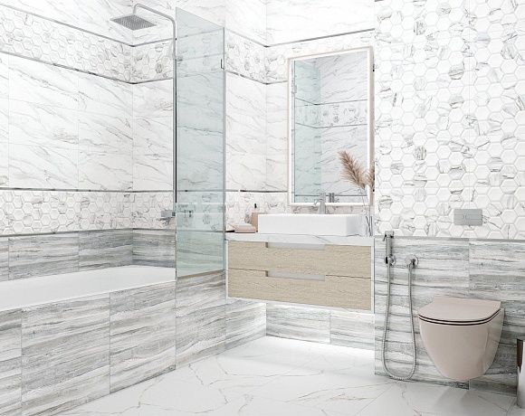 Керамогранит Alma Ceramica Vegas. Фото в интерьере