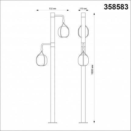 Светильник ландшафтный светодиодный NOVOTECH ROCA 358583 STREET