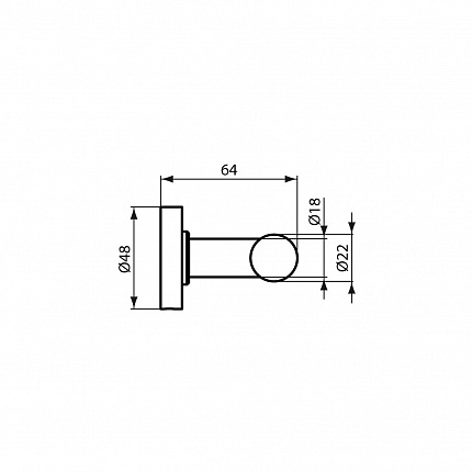 Двойной крючок Ideal Standard IOM A9116AA для одежды