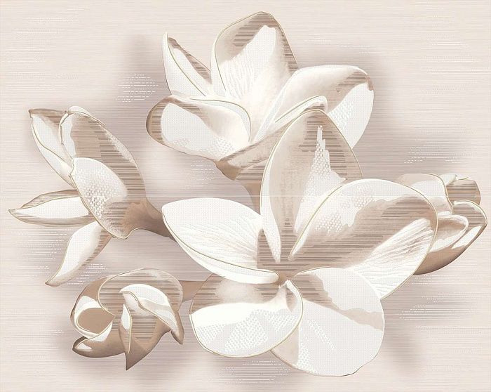 Панно настенное Azori Amati Dec. Plumeria Beige 505x402