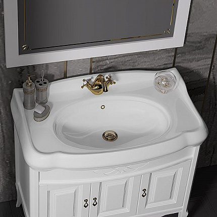 Мебель для ванной Лоренцо 80 Белый матовый Opadiris
