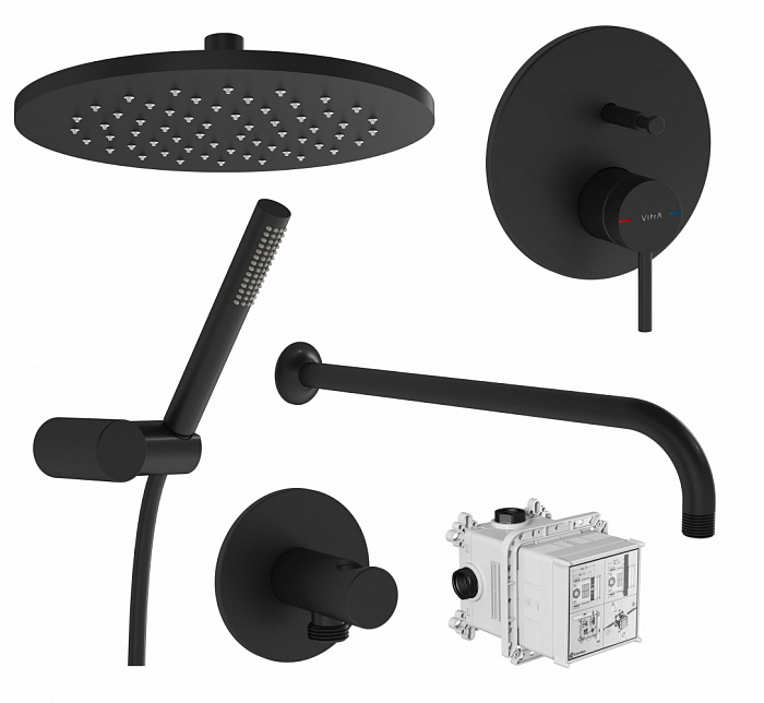 Душевая система Vitra Origin A4926636EXP, черный матовый