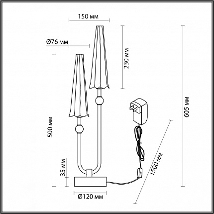 Настольная лампа ODEON LIGHT FUNGO 5429/10TL MODERN