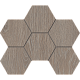 Мозаика Estima Kraft Wood KW02 Hexagon 25x28,5