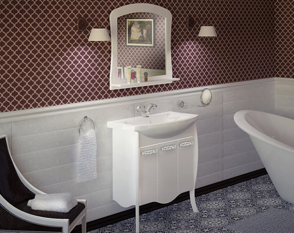 Мебель для ванной Comforty Венеция. Фото в интерьере