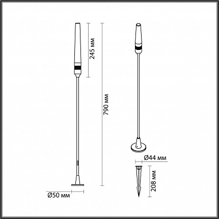 Уличный светильник ODEON LIGHT CANNA 7020/4GL NATURE