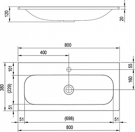 Раковина Ravak Ring 80