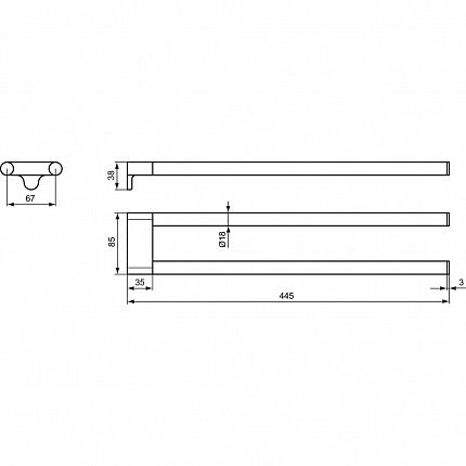 Двойной полотенцедержатель Ideal Standard CONNECT A9181AA