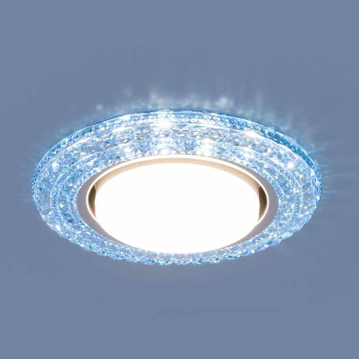 Точечный встраиваемый светильник со светодиодами Elektrostandard 3030 GX53 BL синий a035180