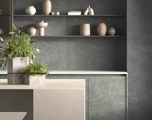 Керамогранит Laminam RUS Slate. Фото в интерьере
