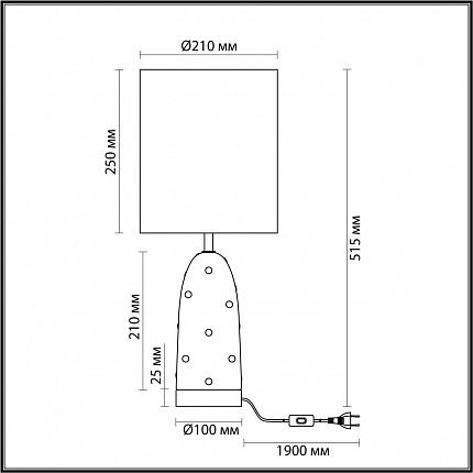 Настольная лампа ODEON LIGHT POLLEN 5423/1T MODERN