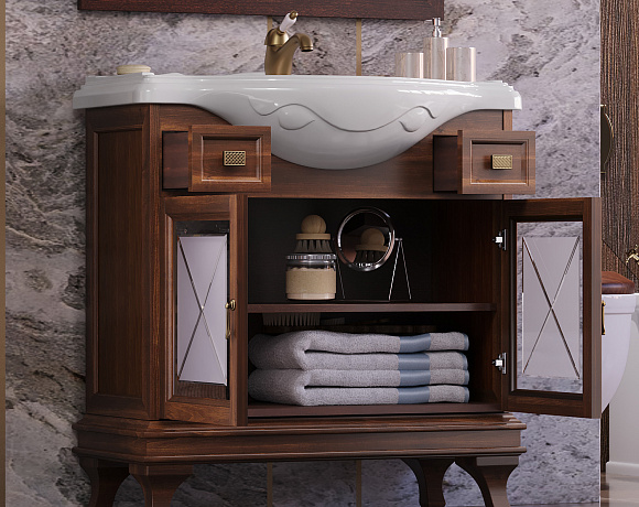Мебель для ванной Opadiris Борджи. Фото в интерьере