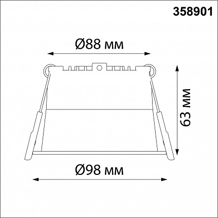 Светильник встраиваемый светодиодный NOVOTECH TRAN 358901 SPOT