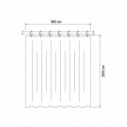 Штора для ванной комнаты, 180*200 см, полиэстер, Maldivian, IDDIS, 630P18Ri11