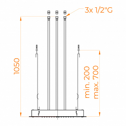 Верхний душ RGW Shower Panels 21140274-01 60x60 см