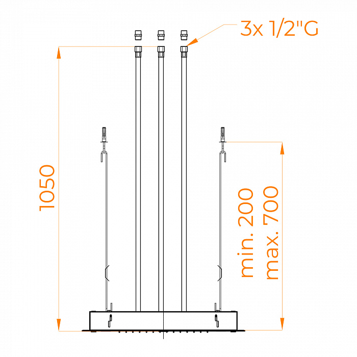 Верхний душ RGW Shower Panels 21140274-01 60x60 см