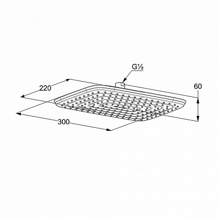 Верхний душ Kludi Freshline 300х220 мм