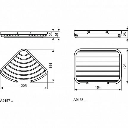 Полочка угловая Ideal Standard CONNECT A9157AA