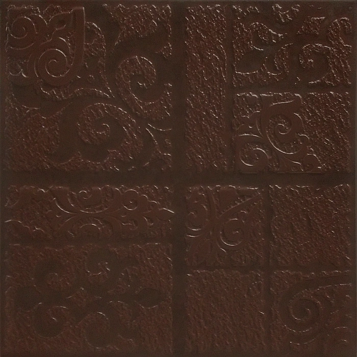 Клинкерная плитка Каир 4Д коричневый рельеф 29.8x29.8