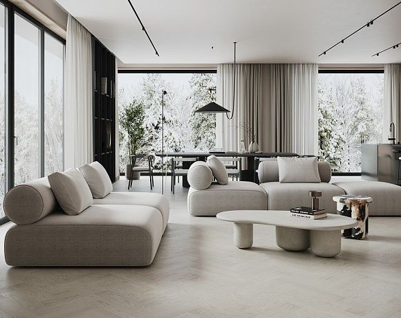 Quartz Parquet Штучный паркет. Фото в интерьере