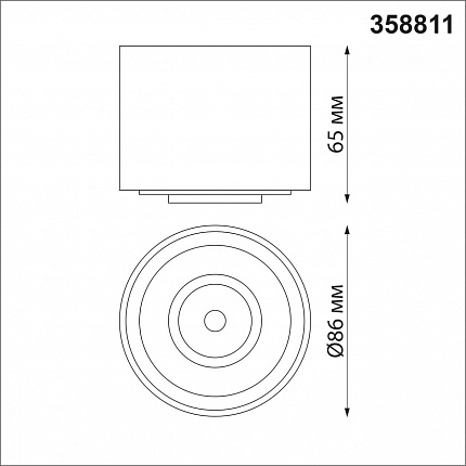 Светильник накладной светодиодный NOVOTECH GESSO 358811 OVER