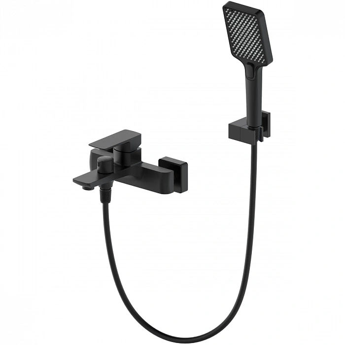 Смеситель для ванны Oliveeka D OL-639003A-MB с душевым гарнитуром, черный матовый