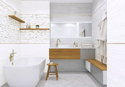 Керамическая плитка New Trend Gemstone White