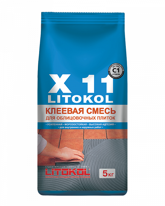 Клей для плитки Litokol X11, 5 кг