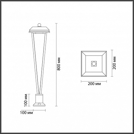 Уличный светильник ODEON LIGHT BEARITZ 6655/12GL3 NATURE