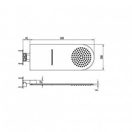 Верхний душ RGW Shower Panels 21140362-01 54x20 см