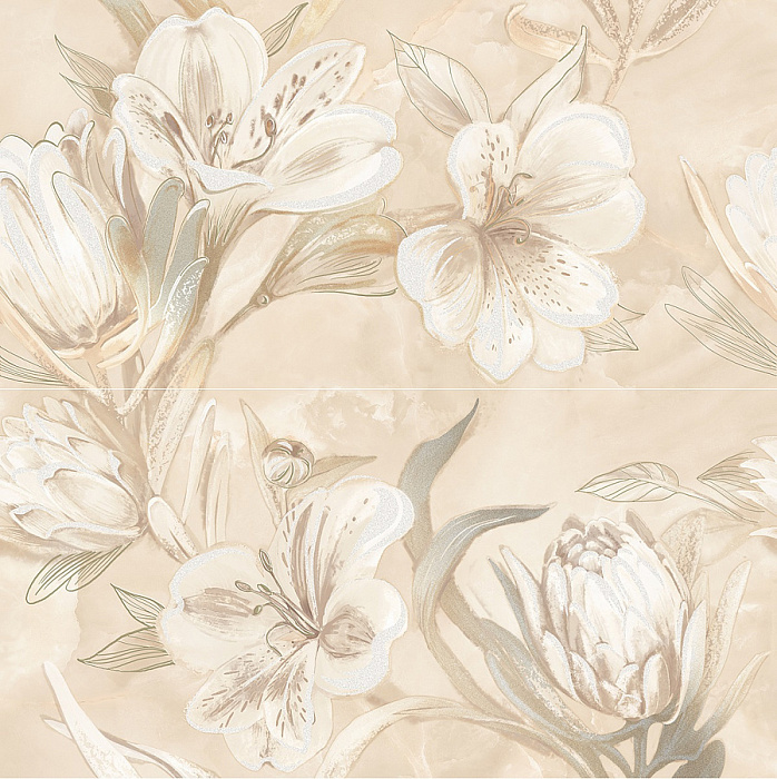 Панно Azori Opale Beige Flower 630x630