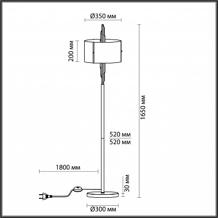 Торшер ODEON LIGHT Margaret 5415/3F MODERN