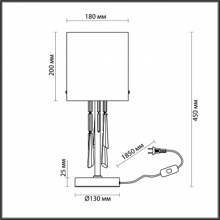 Настольная лампа ODEON LIGHT Nicole 4890/1T HALL