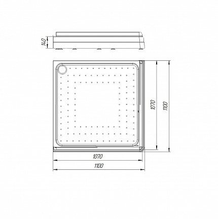 Душевой поддон Radomir 110,квадратный