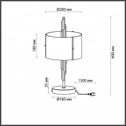 Настольная лампа ODEON LIGHT Margaret 5415/2T MODERN